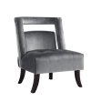 Salvador Velvet Armless Accent Chair Fashion