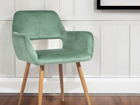 22  Green And Brown Velvet Arm Chair Discount