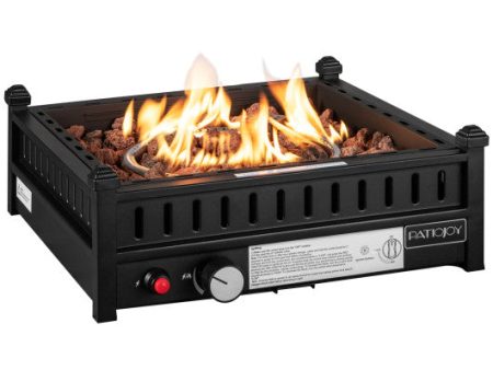 16.5 Inch Tabletop Propane Fire Pit with Simple Ignition System-Black Fashion