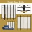 6 Feet 4-Panel Folding Freestanding Room Divider-White on Sale