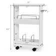 Slim Rolling 3-Tier Bathroom  Mobile Shelving Cabinet wih Handle Fashion