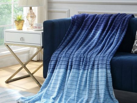 Ombre Flannel Reversible Jacquard Throw Online Hot Sale