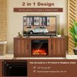 58 Inch TV Stand with 1500W Faux Fireplace for TVs up to 65 Inch-Vintage Online Hot Sale