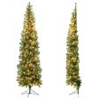 7 Feet Prelit Half-Shape Christmas Tree with 150 Lights Online Hot Sale