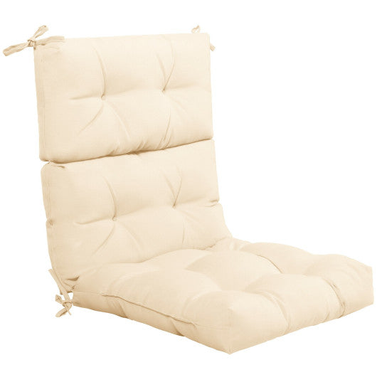 22 x 44 Inch Tufted Outdoor Patio Chair Seating Pad-Beige Supply