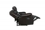 64  Brown Faux Leather Manual Reclining Love Seat Online