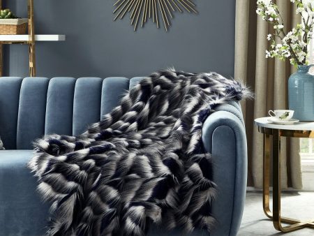 Zayan Faux Feather Fur Throw For Cheap