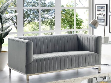 Sean Velvet Loveseat Online Hot Sale