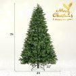 5 6 7 Feet Pre-lit Artificial Christmas Tree with Branch Tips and LED Lights-7 ft Supply