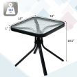 18 Inch Patio Coffee Side Table with Tempered Glass Sale