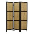 67  Brown Folding Three Panel Screen Room Divider Cheap