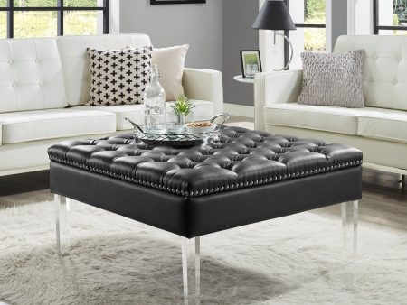 Coco PU Leather Cocktail Ottoman Hot on Sale