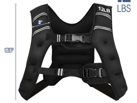 Training Weight Vest Workout Equipment with Adjustable Buckles and Mesh Bag-12 lbs Sale