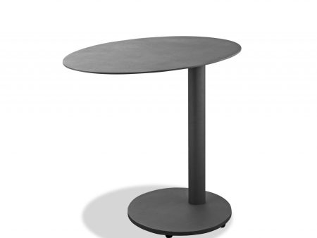 20  Gray Oval Aluminum Outdoor Side Table For Cheap