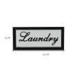 11  X 24  Black and White Handcrafted Laundry Metal Wall Decor Online Sale