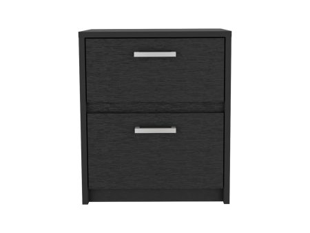 19  Black Two Drawer Nightstand For Discount