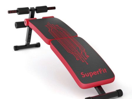 Abdominal Twister Trainer with Adjustable Height Exercise Bench-Red Online now