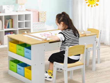 Children Art Activity Table and Drawing Table-Natural Online now