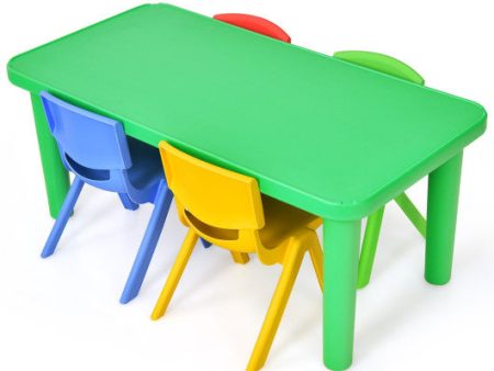 Kids Colorful Plastic Table and 4 Chairs Set on Sale