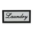 11  X 24  Black and White Handcrafted Laundry Metal Wall Decor Online Sale