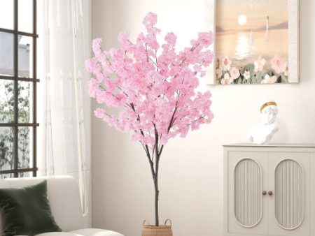 6.5 FT Tall Artificial Cherry Blossom Tree with 1170 Pink Flowers Fashion