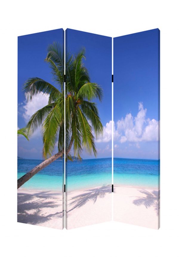 48 X 72 Multi Color Wood Canvas Paradise  Screen Fashion