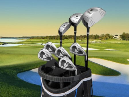 Men s 9 Pieces Complete Golf Club Set-Gray Online now