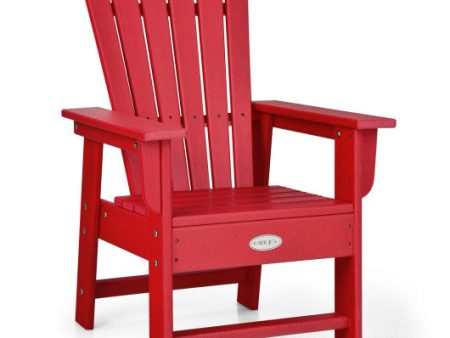 Patio Kids  Adirondack Chair with Ergonomic Backrest-Red Cheap