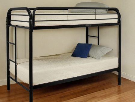 Black Twin Contemporary Metal Bunk Bed For Discount