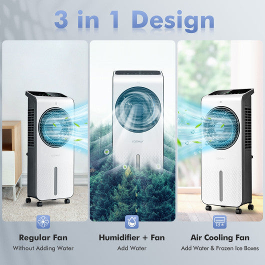 3-in-1 Evaporative Air Cooler with 12H Timer Remote-White Online