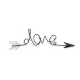 8  X 25  Dark Gray Handcrafted Love Arrow Metal Wall Decor Supply