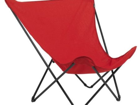 36  Red and Chrome Outdoor Camping Chair Hot on Sale