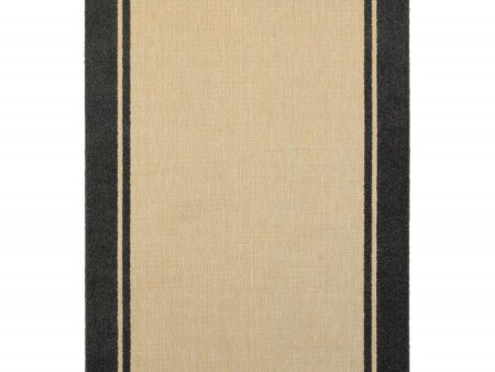 2  X 3  Beige and Black Stain Resistant Indoor Outdoor Area Rug Online