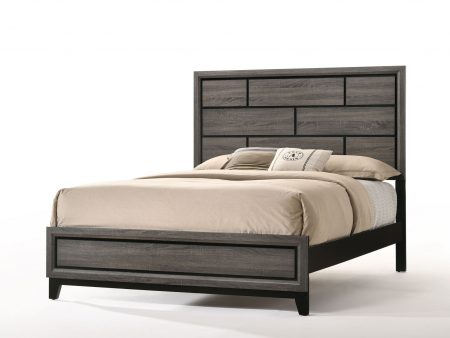 Gray Solid Wood Queen Bed Frame Online Sale