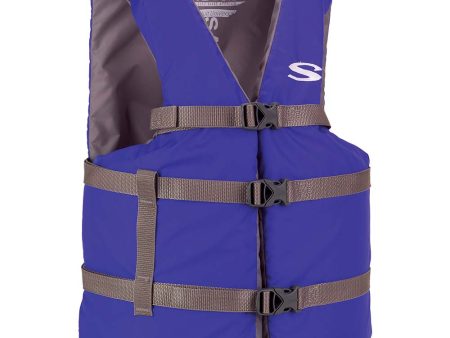 Stearns PFD 2001 Adult Boat Universal Blue Display for Adults Over 90lbs - Chest Size Of 50  [2160977] on Sale