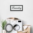 11  X 24  Black and White Handcrafted Laundry Metal Wall Decor Online Sale