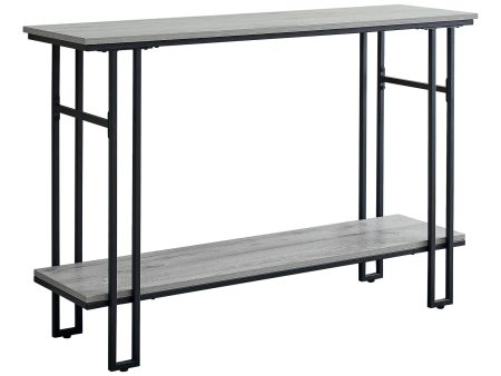 47  Gray and Black Frame Console Table With Shelves Sale