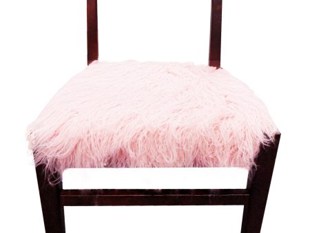 21  Blush Faux Fur And Dark Brown Solid Color Side Chair Fashion