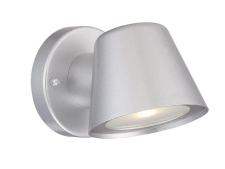 Brushed Silver LED Short Cone Wall Light Supply