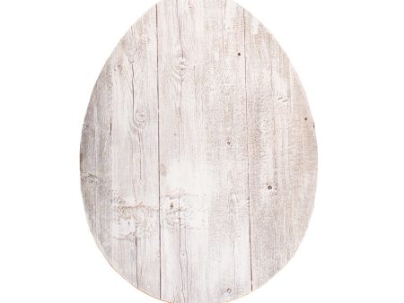 12  Farmhouse White Wwash Wooden Large Egg Online now