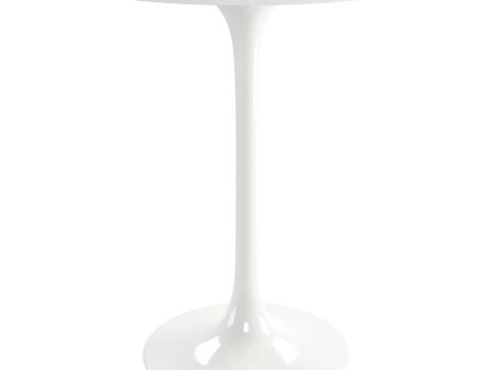 32  White Rounded Fiberglass and Metal Bar Table Online