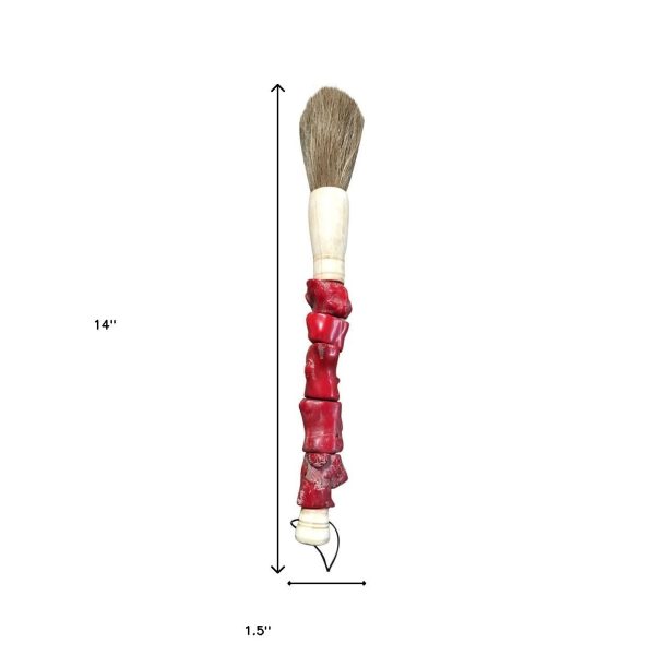 Red Chunky Coral Decorative Calligraphy Brush Hot on Sale