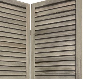 3 Panel Grey Shutter Screen Room Divider Supply