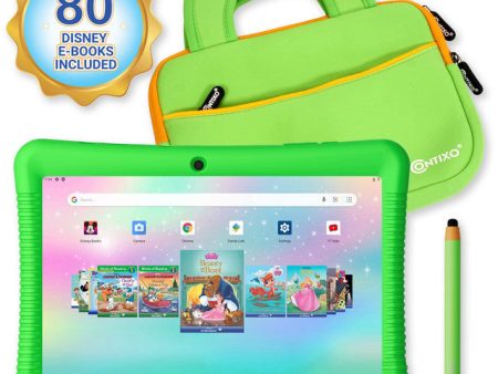 Contixo K102 10  Kids Tablet and Tablet Bag Bundle, 32GB Storage, 80+ Disney eBooks, Kid-Proof Case by Contixo on Sale