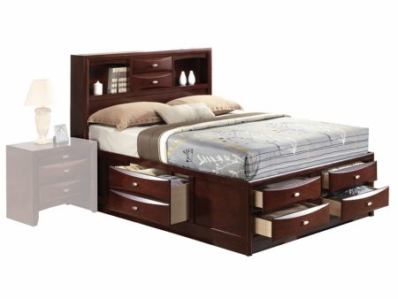 Espresso Wood King With Ten Drawers Bed Frame For Sale