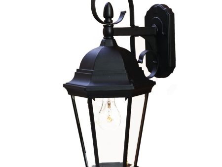 XL Matte Black Swing Arm Hanging Lantern Wall Light Online now