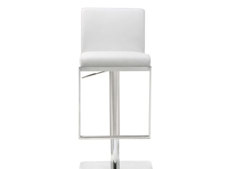 20   White And Silver Stainless Steel Bar Chair Supply