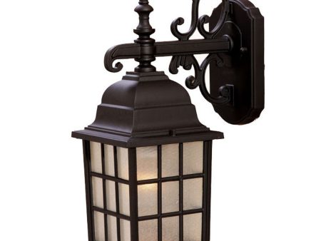 Dark Brown Window Pane Lantern Wall Light Supply