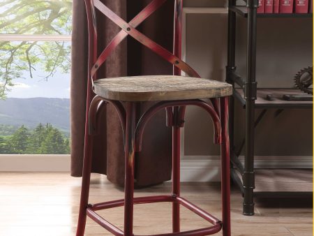 21  Brown And Red Iron Bar Chair Online Sale