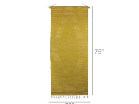 Yellow Ochre Jute Wall Hanging Online now